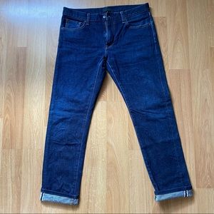 Uniqlo Selvedge Slim Straight Dark Wash